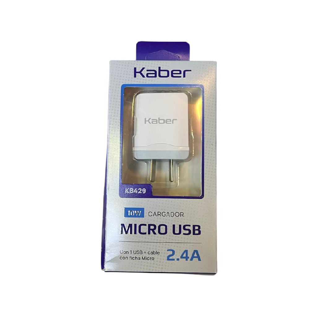 CARGADOR TIPO V8 2.4A KB429 KABER
